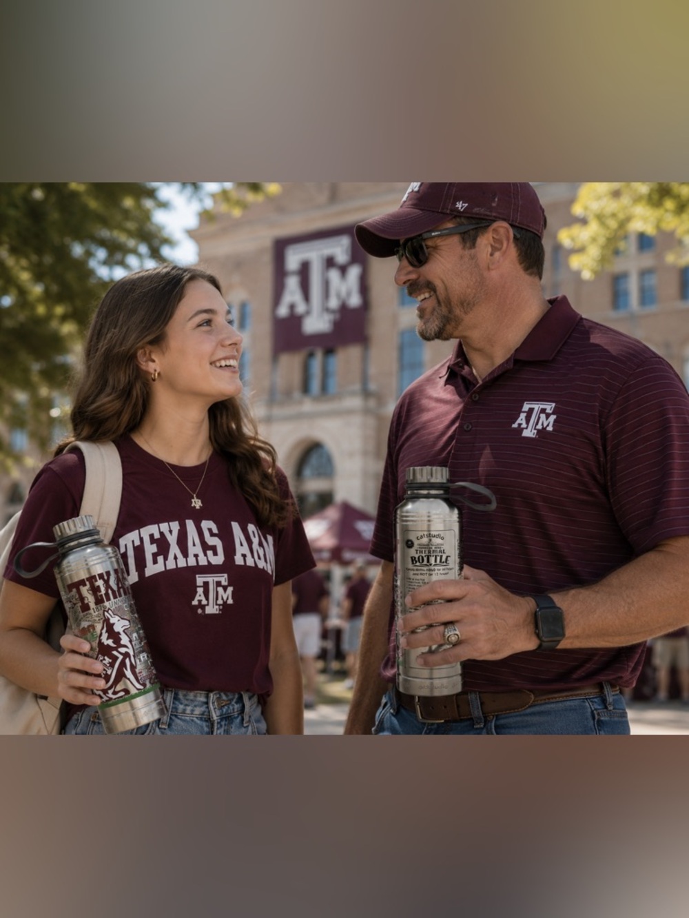 Catstudio Texas A&M Thermal Stainless Steel Water Bottle – Collegiate Collection